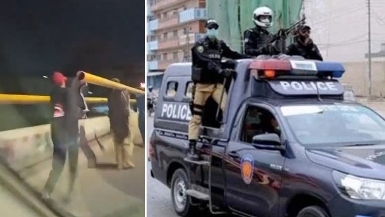 Karachi police arrest thieves who stole protective iron bar of bridge