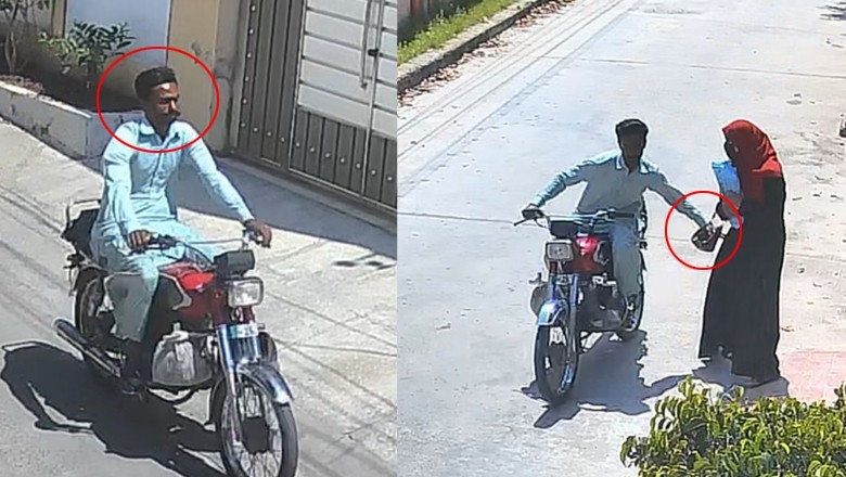 Watch: Robber snatches purse from woman in Karachi