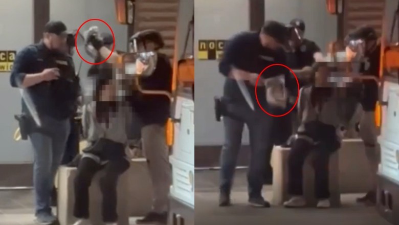 Police remove woman's hijab during pro-Palestine protest in US