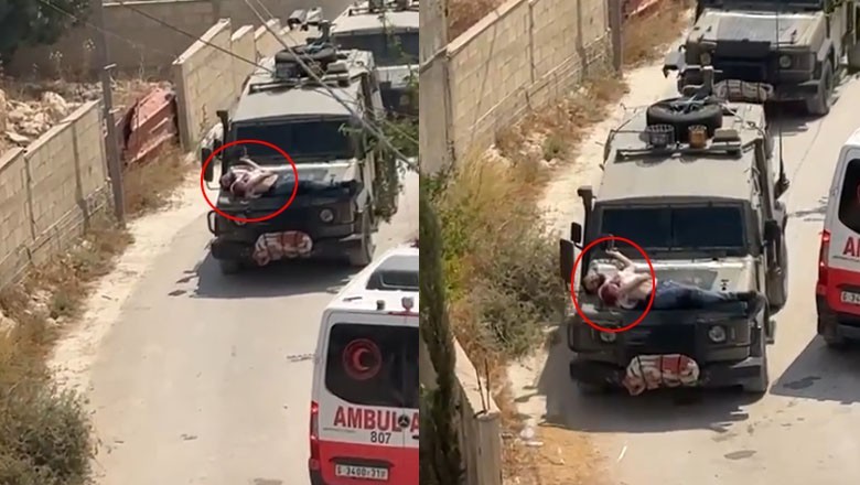 Inhumane act as Israeli forces use a Palestinian as 'human shield'