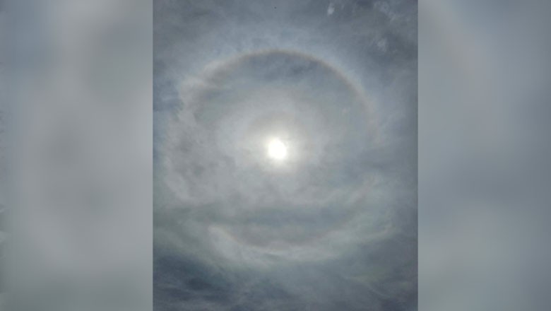 Karachiites witness rare sun halo amid heatwave