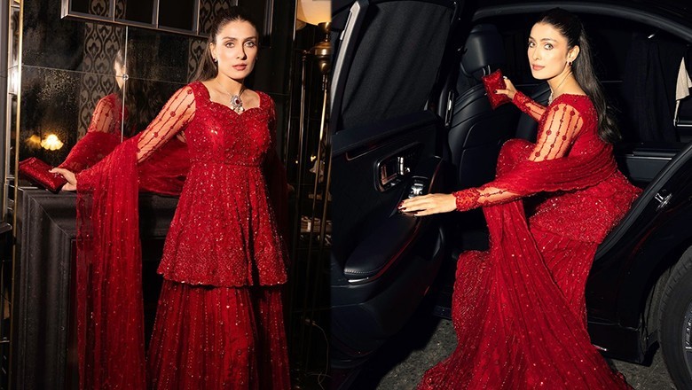 Ayeza Khan turns heads with her latest photoshoot in red dress