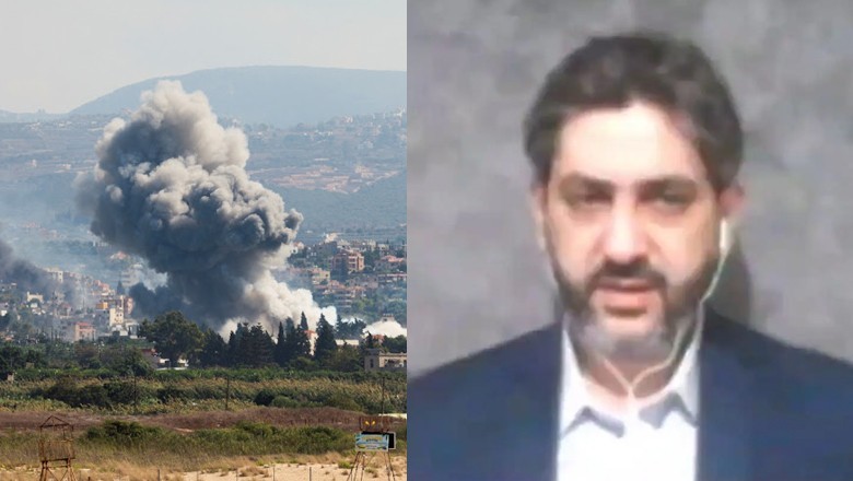 WATCH: Israeli strike hits Lebanese journalist during a live television interview