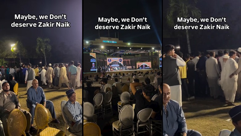 WATCH: People prioritizing dinner over Dr. Zakir Naik's speech