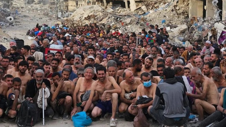 Viral picture of Palestinian men detained, stripped naked by Israeli army sparks outrage