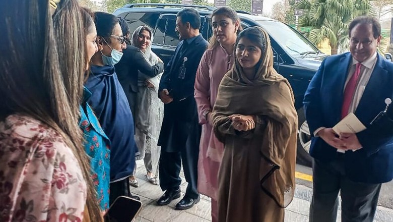 ‘I’m overwhelmed and happy,’ says Malala upon her arrival in Pakistan for education summit