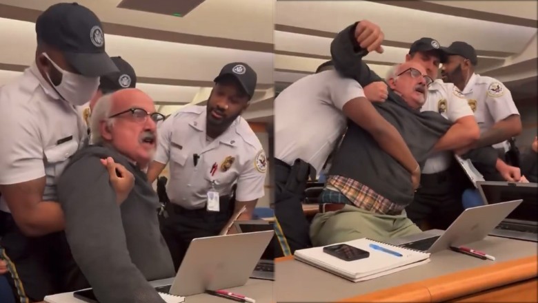 Journalists forcibly removed after grilling Blinken over his role in Gaza genocide