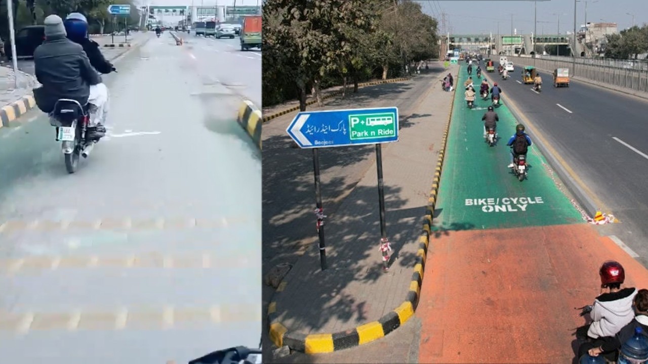 LDA takes notice of fading paint on Biker Lane Pilot Project