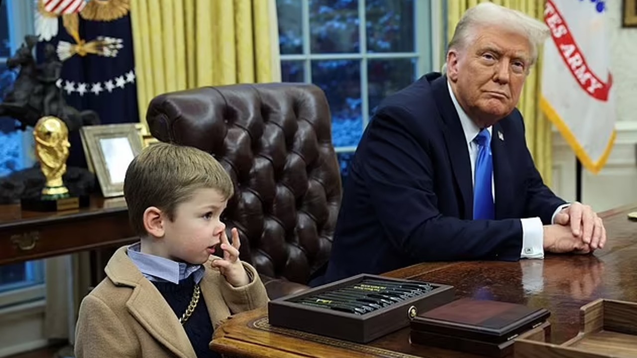 Trump replaces office desk after Elon Musk's son spotted picking nose, wiping fingers
