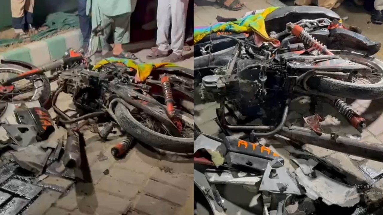 Speeding car hits motorcycle, kills husband and wife near Karsaz
