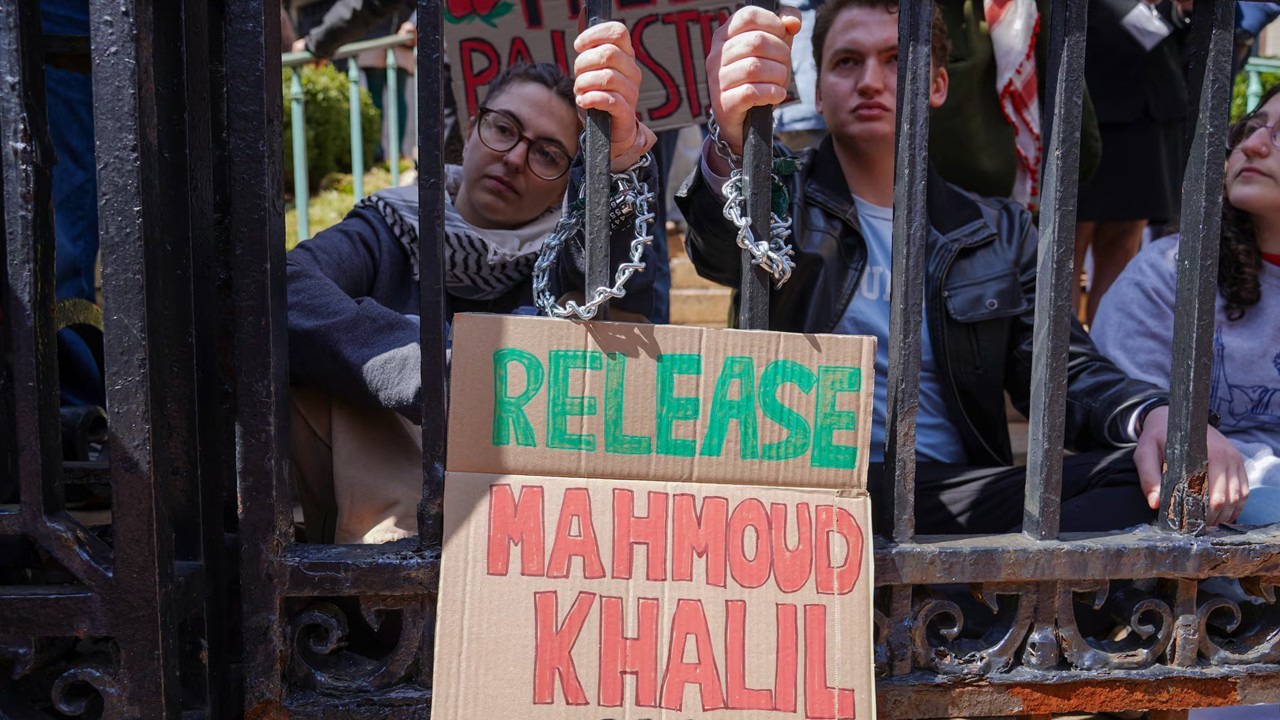 Jewish students protest at Columbia University over Mahmoud Khalil’s arrest
