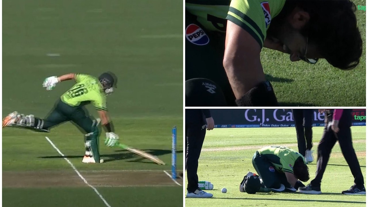 Imam-ul-Haq injured after fielder’s throw strikes his face during third ODI against New Zealand