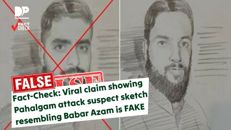 Fact-Check: Viral claim showing Pahalgam attack suspect sketch resembling Babar Azam is FAKE