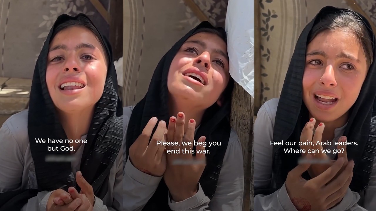 Heartbreaking: Palestinian girl urges global leaders to end the war