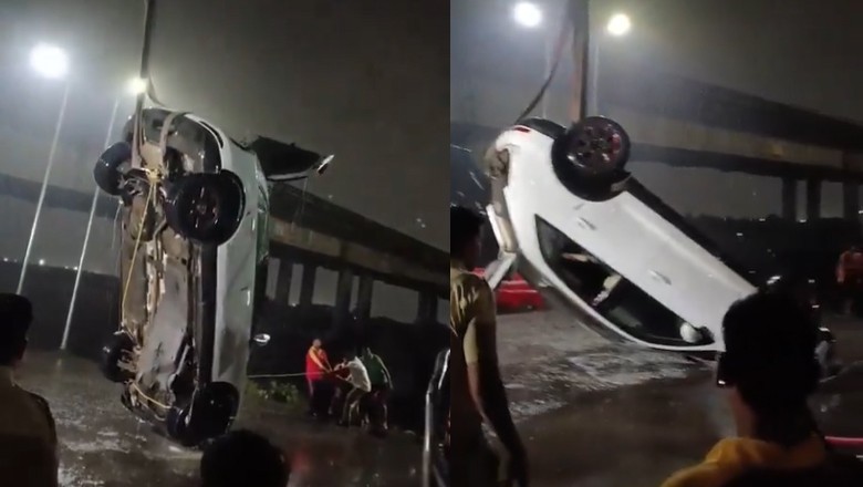 Car falls into drain after following Google Maps route in Mumbai
