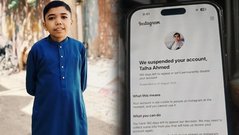 Young content creator Talha Ahmed's Instagram account suspended