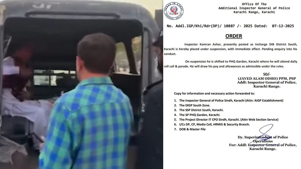 AIG Karachi suspends cop after video of abusive behaviour goes viral