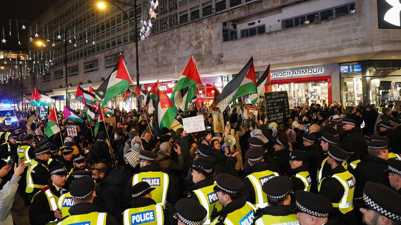 UK police warn of arrests over ‘global intifada’ slogans at pro-Palestinian protests