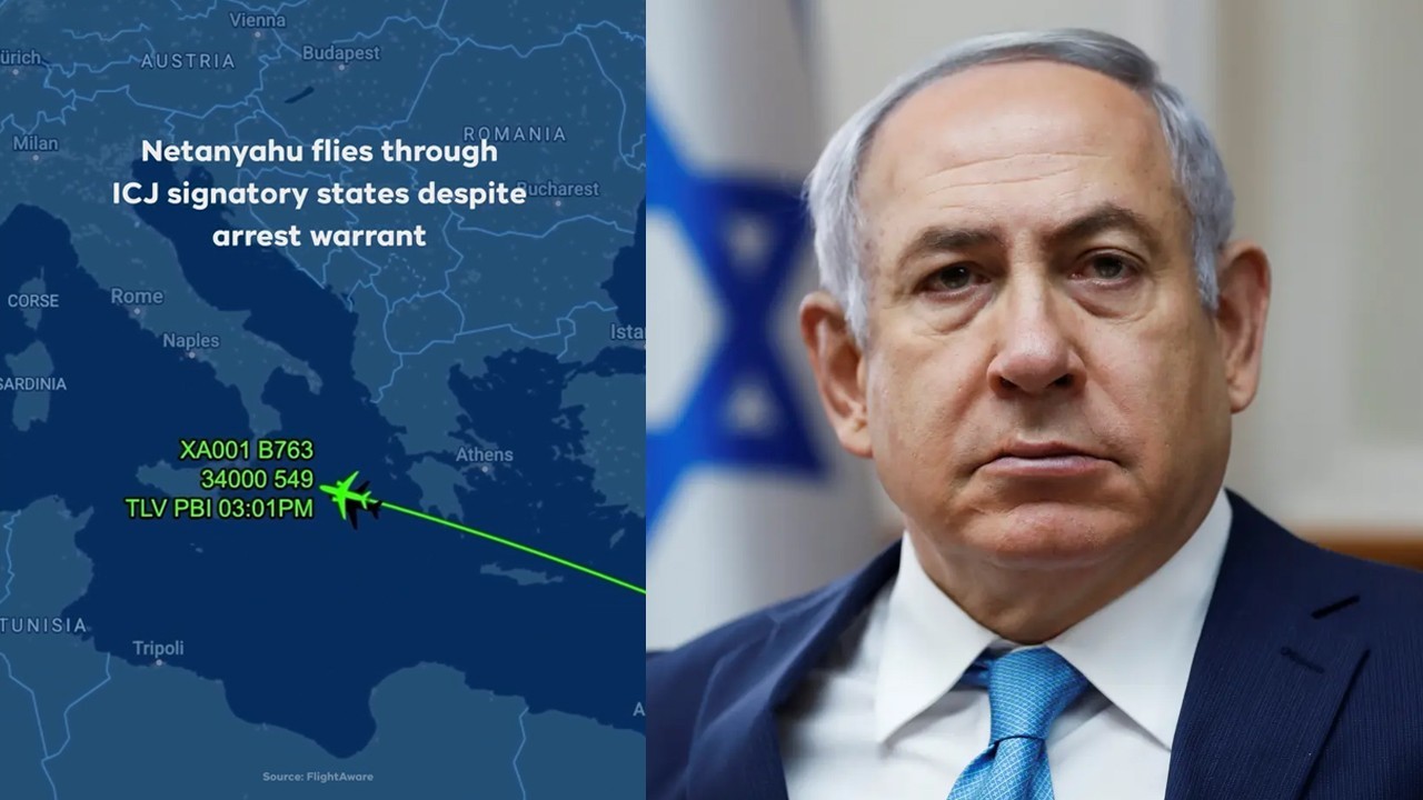 Netanyahu flies to US via ICC member state airspace despite arrest warrant