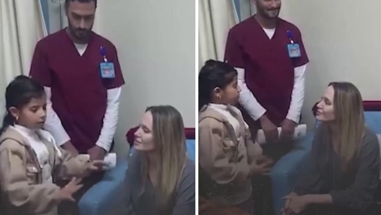 Palestinian child shares account of Gaza trauma with Angelina Jolie