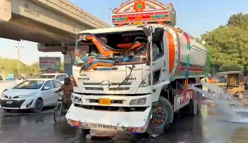 Seven-year-old crushed by water tanker in Karachi's Manghopir