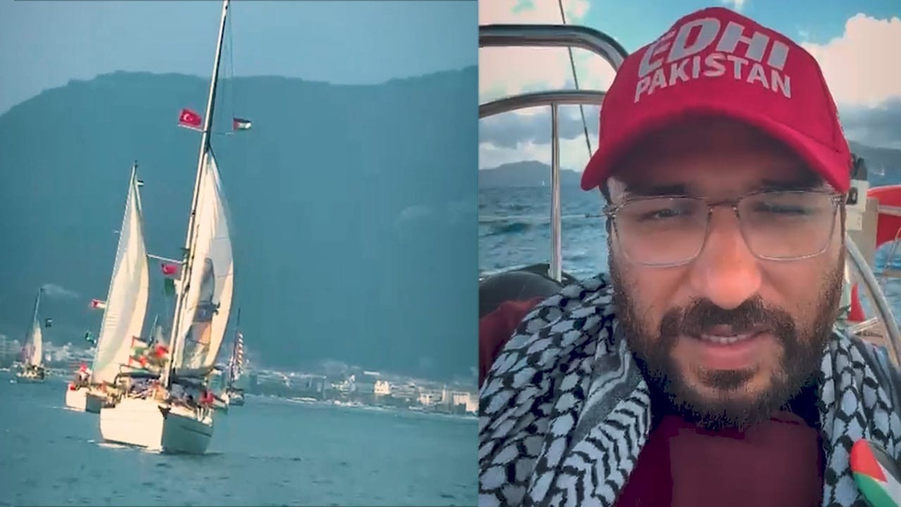 Saad Edhi joins Global Sumud Flotilla mission carrying aid for Gaza
