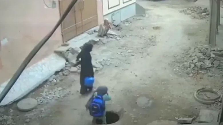 Minor girl rescued after falling into open manhole in Lahore