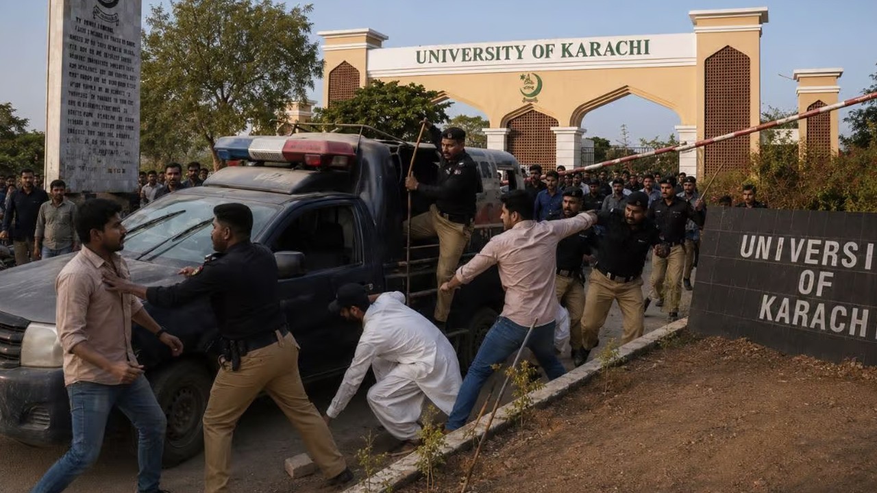 Five injured as rival student groups clash at Karachi University