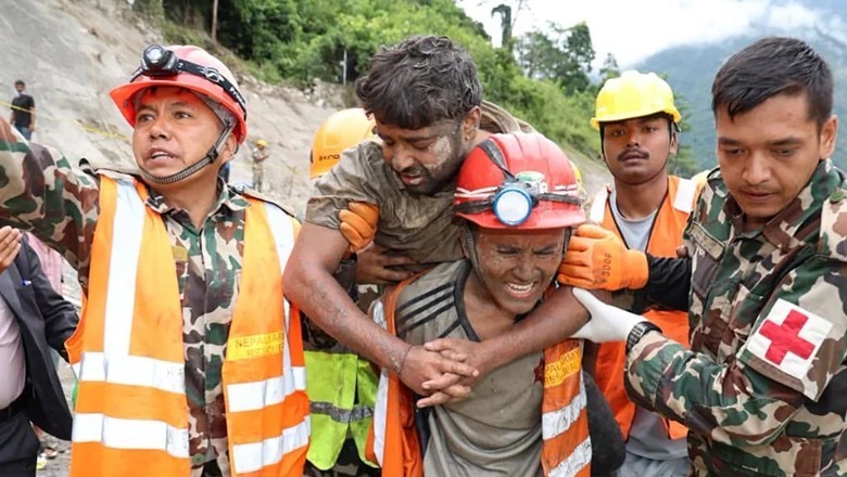 Hope beneath the rubble: Two workers pulled alive from Nepal tunnel