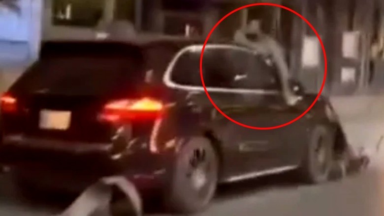 Police take action after viral footage shows car dragging motorcycle with man on bonnet
