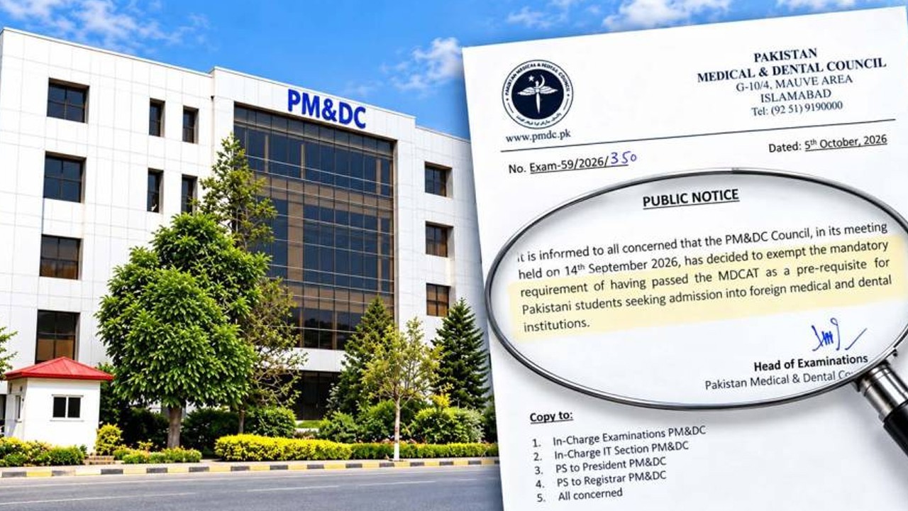 MDCAT no longer mandatory for students pursuing medical, dental education abroad