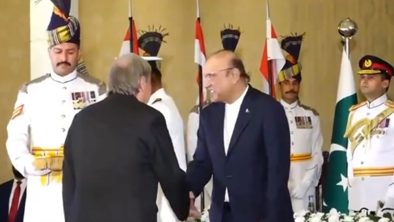 President Zardari confers Nishan-i-Imtiaz upon UN Secretary-General Antonio Guterrers