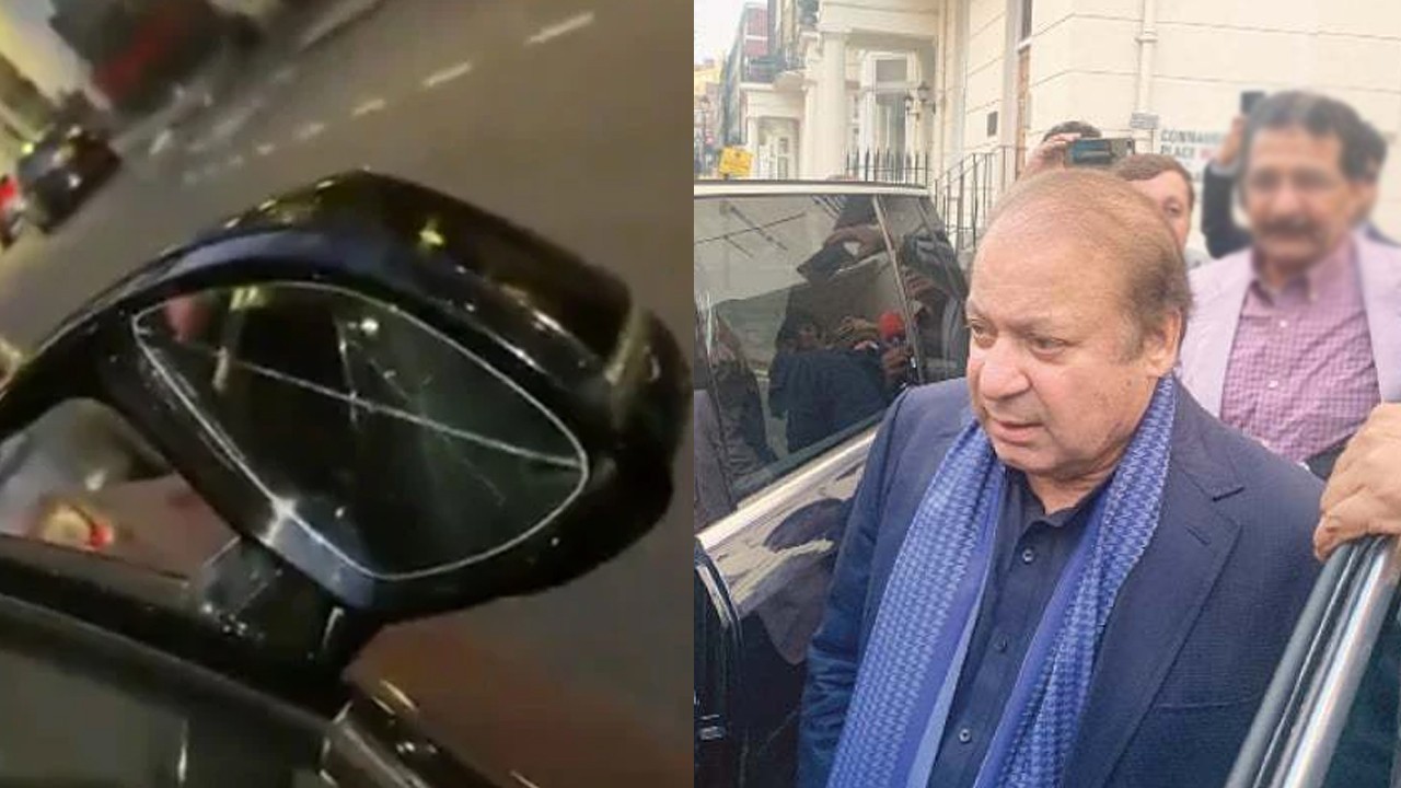 Nawaz Sharif’s cars vandalised in London