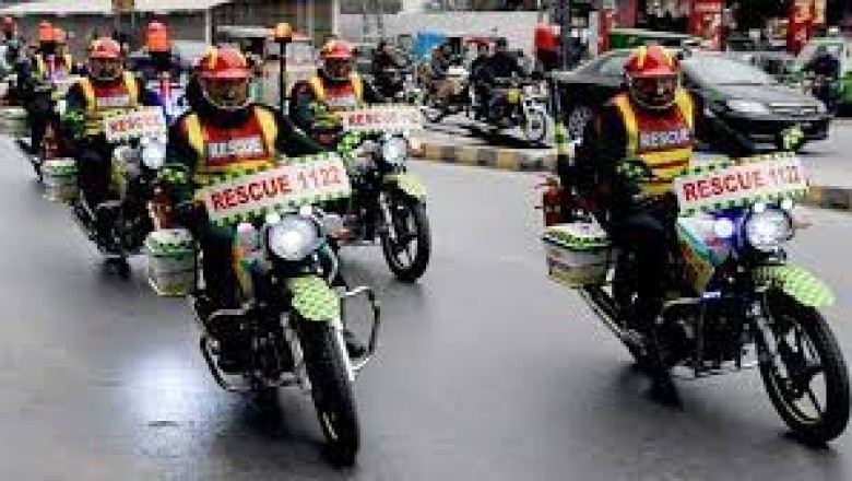 Motorbike ambulance service launched in Peshawar by Rescue 1122