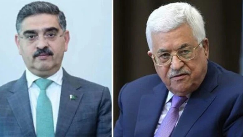 نگراں وزیراعظم کا فلسطینی صدر سے رابطہ، اسرائیلی حملوں کی مذمت