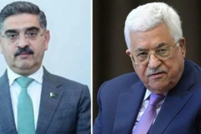 نگراں وزیراعظم کا فلسطینی صدر سے رابطہ، اسرائیلی حملوں کی مذمت