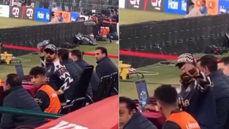 بابر اعظم شائقین پر غصہ، بوتل مارنے کی کوشش، ویڈیو دیکھیں