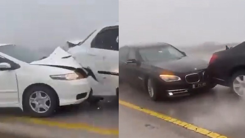 پنجاب میں موٹروے پر 200 گاڑیوں کو حادثہ، کوئی جانی نقصان نہیں ہوا