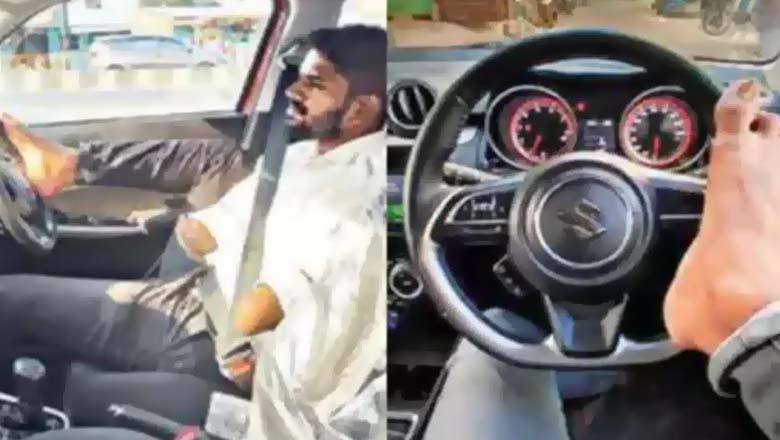 دونوں ہاتھوں سے معذور شخص ڈرائیونگ لائسنس حاصل کرنے میں کامیاب