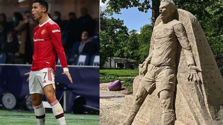رونالڈو کا ریت سے تیار کردہ مجسمہ سوشل میڈیا پر مقبول