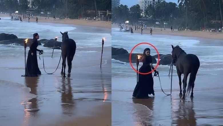 عائزہ خان شوٹنگ کے دوران حادثے سے بال بال بچ گئیں