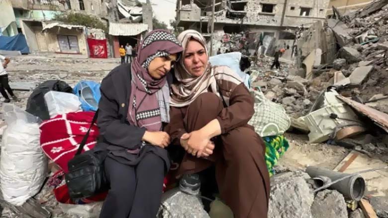 اسرائیلی فوج کی بمباری سے غزہ میں بے گھر  44 فلسطینی شہید