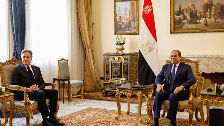 اب غزہ میں جنگ روکنے کا وقت آگیا ہے، مصری صدر کا امریکی وزیر خارجہ سے مطالبہ