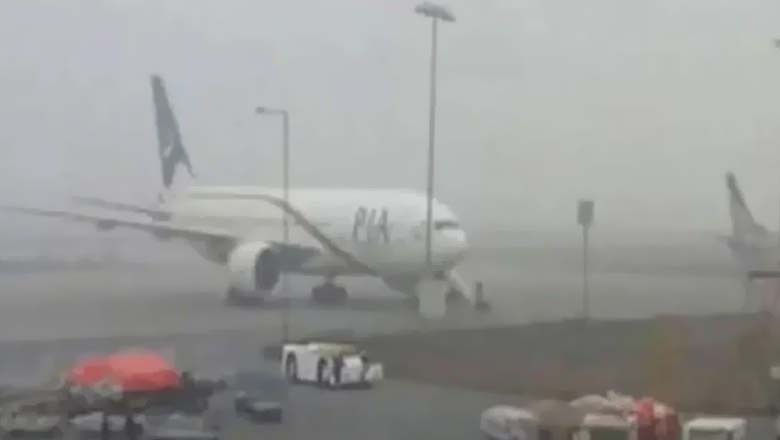 کراچی میں خراب موسم کے باعث طیاروں کو لینڈنگ میں دشواری کا سامنا