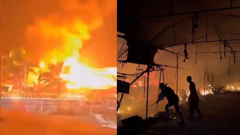 غزہ میں اسپتال پر حملے کے بعد خوفناک آتشزدگی، فلسطینی زندہ جل گئے