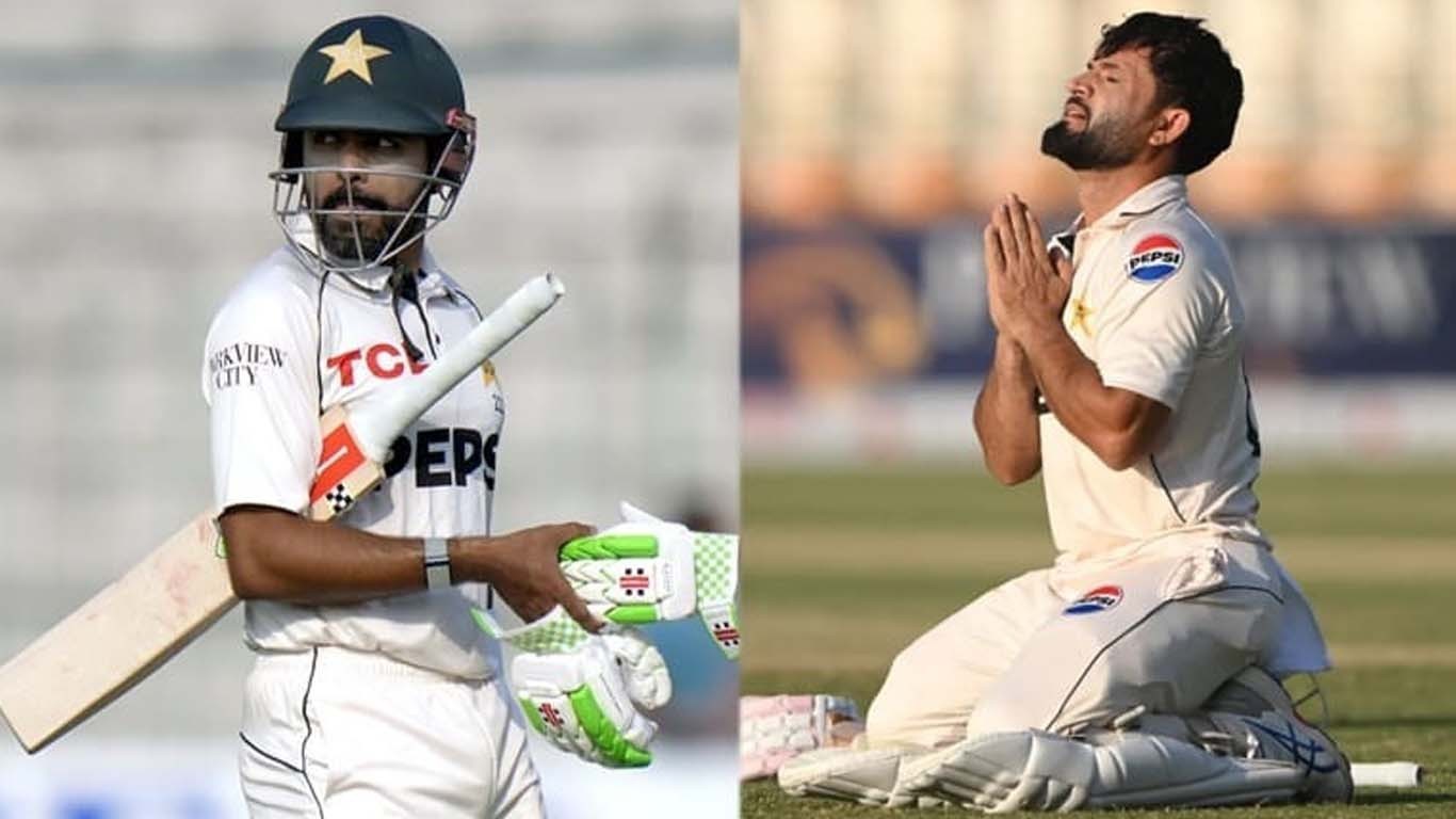 بابر اعظم کی جگہ آنے والے کامران غلام نے پہلے ہی ٹیسٹ میں سنچری جڑ دی