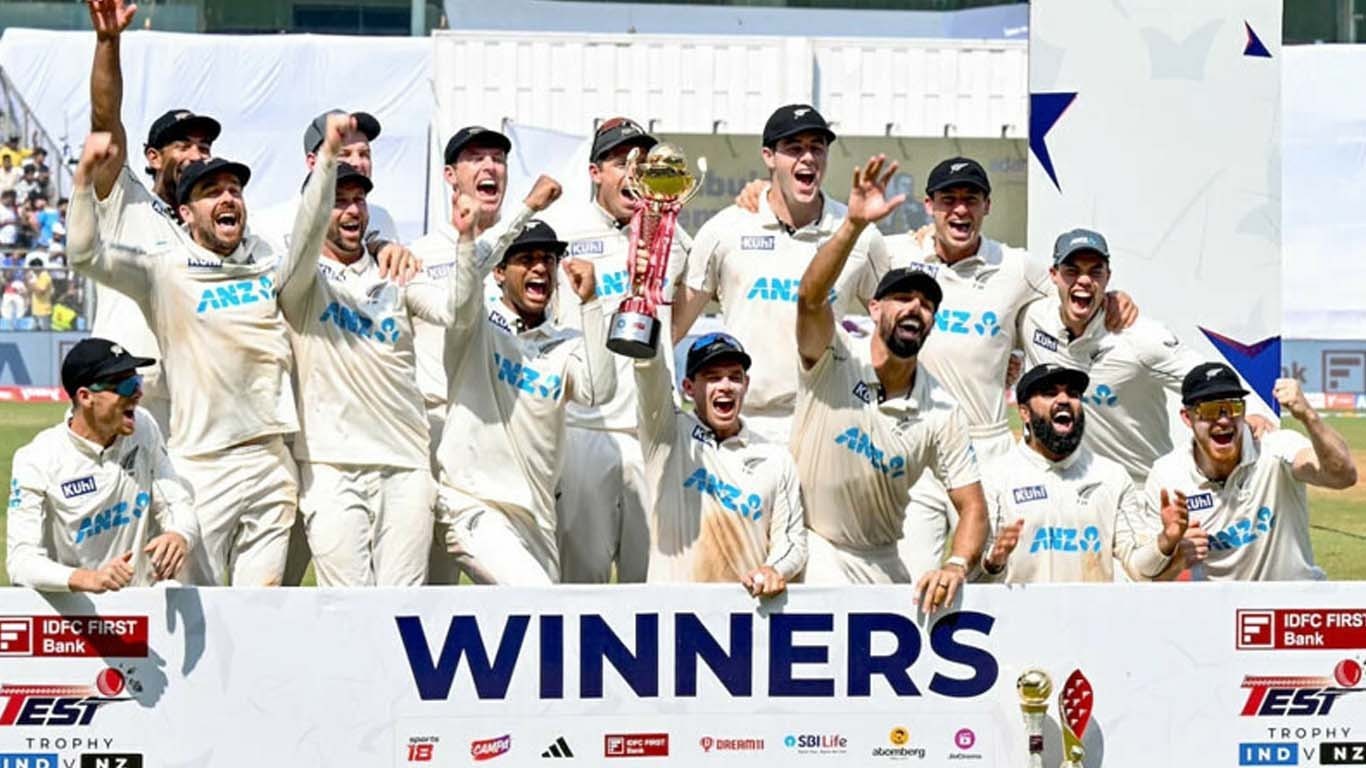 نیوزی لینڈ نے بھارت کو ہوم ٹیسٹ سیریز میں وائٹ واش کردیا