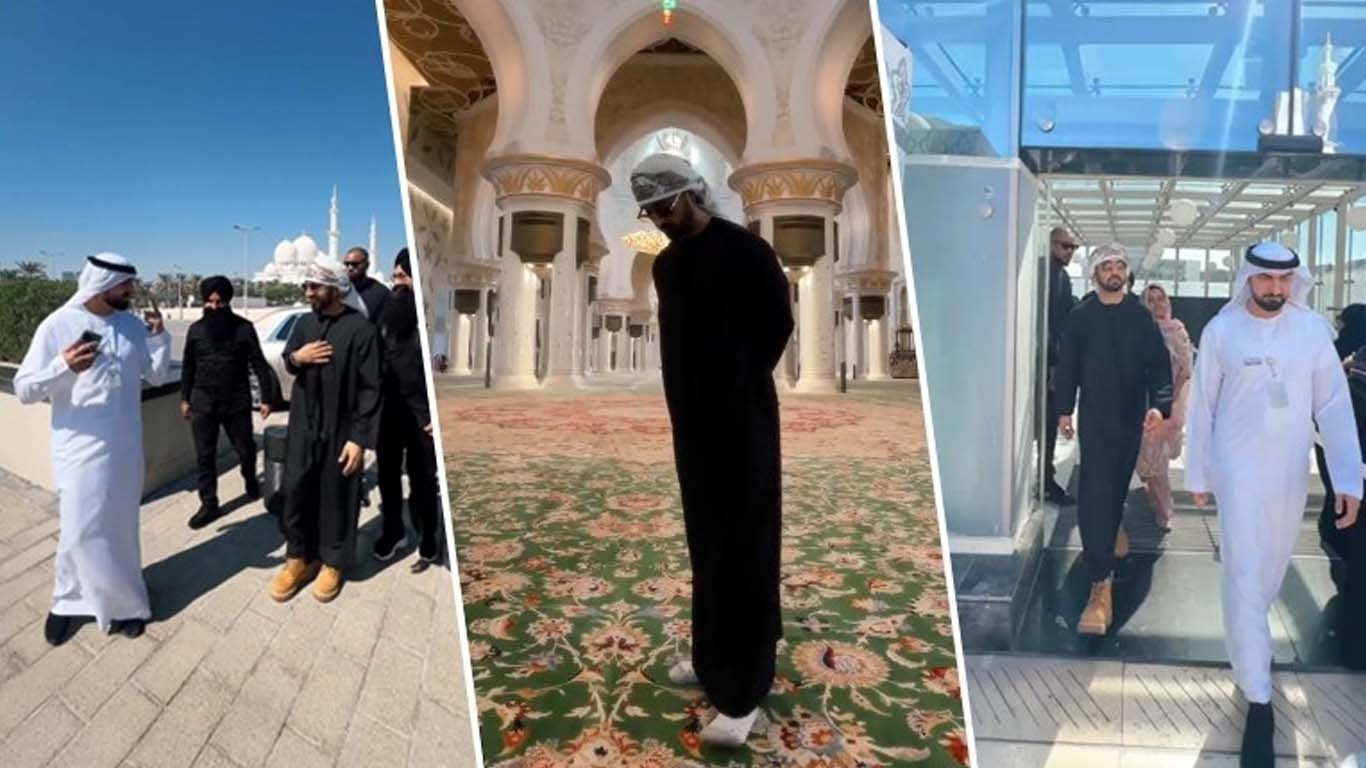 دلجیت دوسانجھ ابوظہبی میں شیخ زید مسجد پہنچ گئے، ویڈیو شیئر کردی
