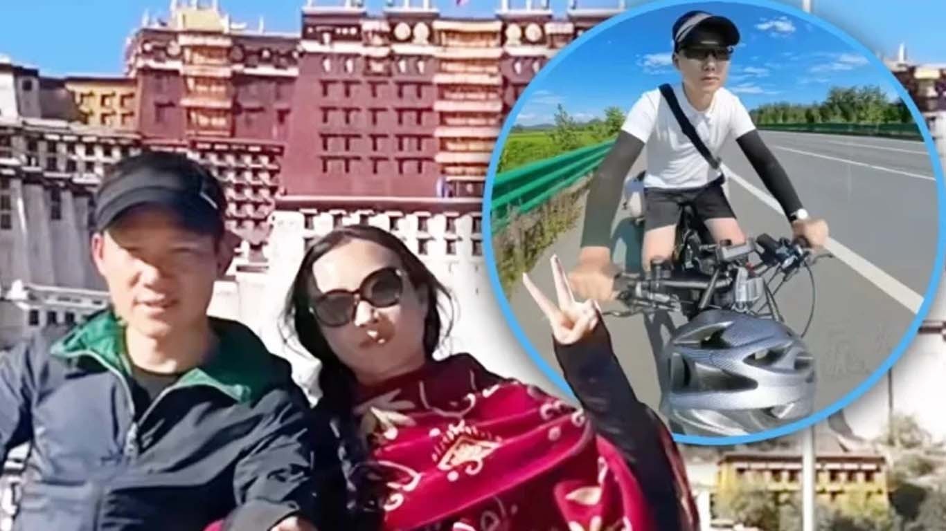 شوہر کا ناراض بیوی کو منانے کیلئے 4400 کلو میٹر سائیکل پر سفر