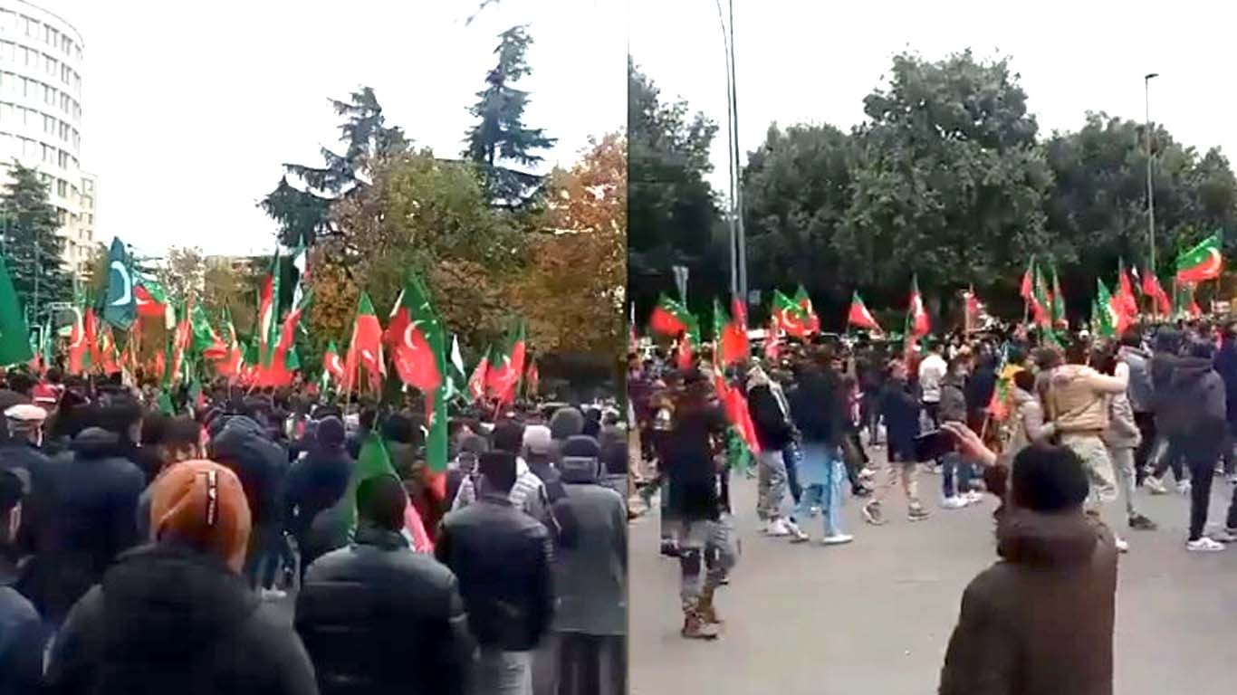 اٹلی میں اوورسیز پاکستانیوں کا عمران خان کی رہائی کے لیے احتجاج